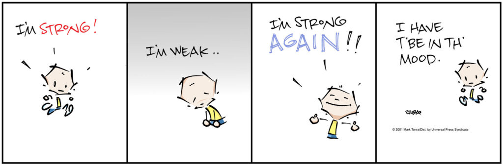 James comic strip by Mark Tonra about resilience.