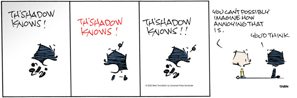 James comic strip by Mark Tonra about being self-aware.